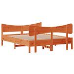 Casa si Gradina - Mobilier - Paturi si accesorii - Paturi - Cadru de pat cu tablie, maro ceruit, 140x190 cm, lemn masiv pin - Infinity.ro