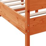 Casa si Gradina - Mobilier - Paturi si accesorii - Paturi - Cadru de pat cu tablie, maro ceruit, 140x190 cm, lemn masiv pin - Infinity.ro