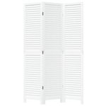 Casa si Gradina - Decoratiuni - Pereti despartitori si paravane - Paravan camera 3 panouri, alb, lemn masiv paulownia - Infinity.ro