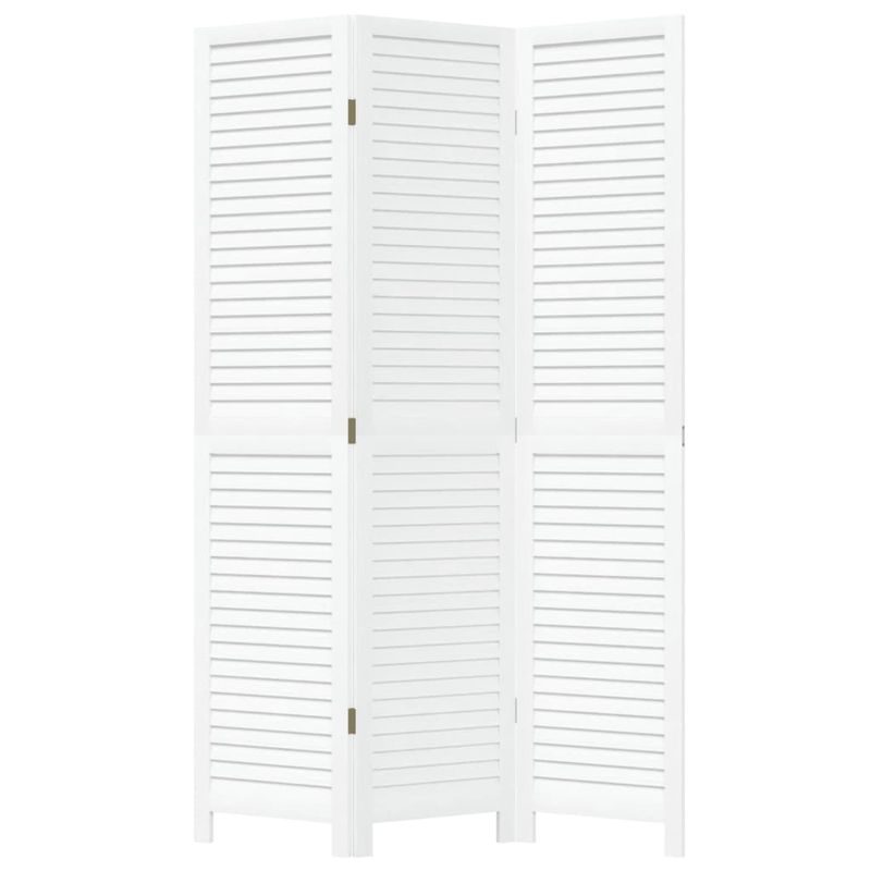 Casa si Gradina - Decoratiuni - Pereti despartitori si paravane - Paravan camera 3 panouri, alb, lemn masiv paulownia - Infinity.ro