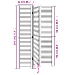 Casa si Gradina - Decoratiuni - Pereti despartitori si paravane - Paravan camera 3 panouri, alb, lemn masiv paulownia - Infinity.ro