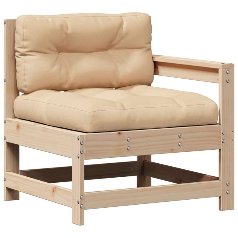 Casa si Gradina - Gradina si terasa - Mobilier exterior - Seturi mobila gradina - Set mobilier de gradina cu perne, 6 piese, lemn masiv de pin - Infinity.ro