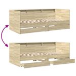 Casa si Gradina - Mobilier - Paturi si accesorii - Paturi - Cadru pat cu sertare, stejar sonoma, 75x190 cm lemn prelucrat - Infinity.ro