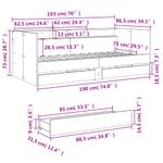 Casa si Gradina - Mobilier - Paturi si accesorii - Paturi - Cadru pat cu sertare, stejar sonoma, 75x190 cm lemn prelucrat - Infinity.ro
