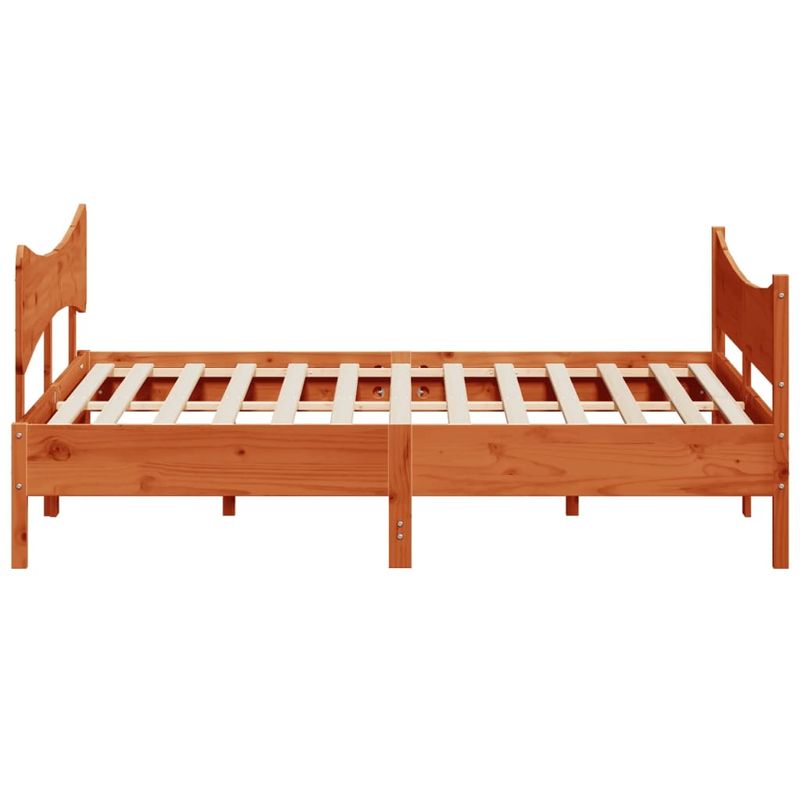 Casa si Gradina - Mobilier - Paturi si accesorii - Paturi - Cadru de pat cu tablie, maro ceruit, 180x200 cm, lemn masiv pin - Infinity.ro