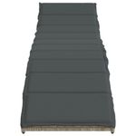 Casa si Gradina - Gradina si terasa - Mobilier exterior - Scaune si sezlonguri gradina - Sezlong cu perna, gri deschis, 55x199x50 cm, poliratan - Infinity.ro