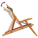 Casa si Gradina - Gradina si terasa - Mobilier exterior - Scaune si sezlonguri gradina - Scaune de plaja pliante, 2 buc., gri, material textil - Infinity.ro