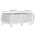 Casa si Gradina - Gradinarit si plante - Plante si ghivece - Ghivece si suporturi - Jardiniera de gradina cu picioare, maro, 100x80x54 cm, PP - Infinity.ro