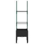 Casa si Gradina - Gradinarit si plante - Plante si ghivece - Ghivece si suporturi - Jardiniera de gradina cu spalier, negru, 40x40x142,5 cm, PP - Infinity.ro