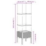 Casa si Gradina - Gradinarit si plante - Plante si ghivece - Ghivece si suporturi - Jardiniera de gradina cu spalier, negru, 40x40x142,5 cm, PP - Infinity.ro