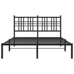 Casa si Gradina - Mobilier - Paturi si accesorii - Paturi - Cadru de pat metalic cu tablie, negru, 140x200 cm - Infinity.ro