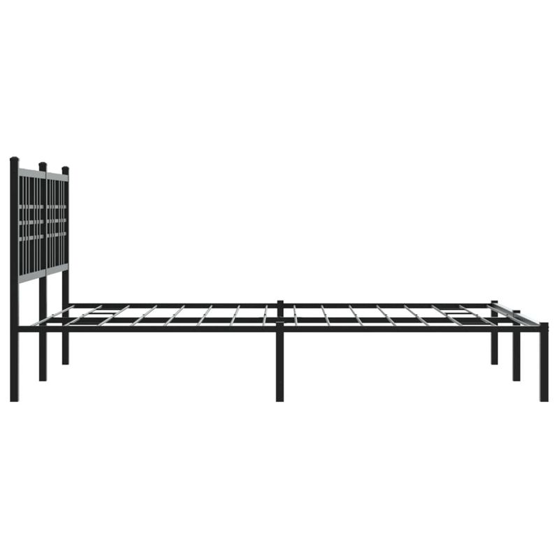 Casa si Gradina - Mobilier - Paturi si accesorii - Paturi - Cadru de pat metalic cu tablie, negru, 140x200 cm - Infinity.ro