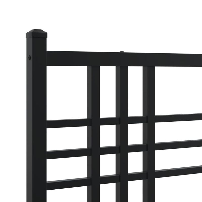 Casa si Gradina - Mobilier - Paturi si accesorii - Paturi - Cadru de pat metalic cu tablie, negru, 140x200 cm - Infinity.ro