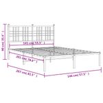 Casa si Gradina - Mobilier - Paturi si accesorii - Paturi - Cadru de pat metalic cu tablie, negru, 140x200 cm - Infinity.ro
