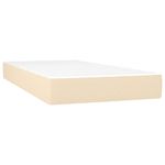 Casa si Gradina - Mobilier - Paturi si accesorii - Paturi - Pat continental cu saltea, crem, 120x190 cm, textil - Infinity.ro