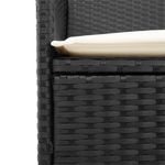 Casa si Gradina - Gradina si terasa - Mobilier exterior - Scaune si sezlonguri gradina - Scaune de gradina cu perne, 2 buc., negru poliratan/lemn - Infinity.ro