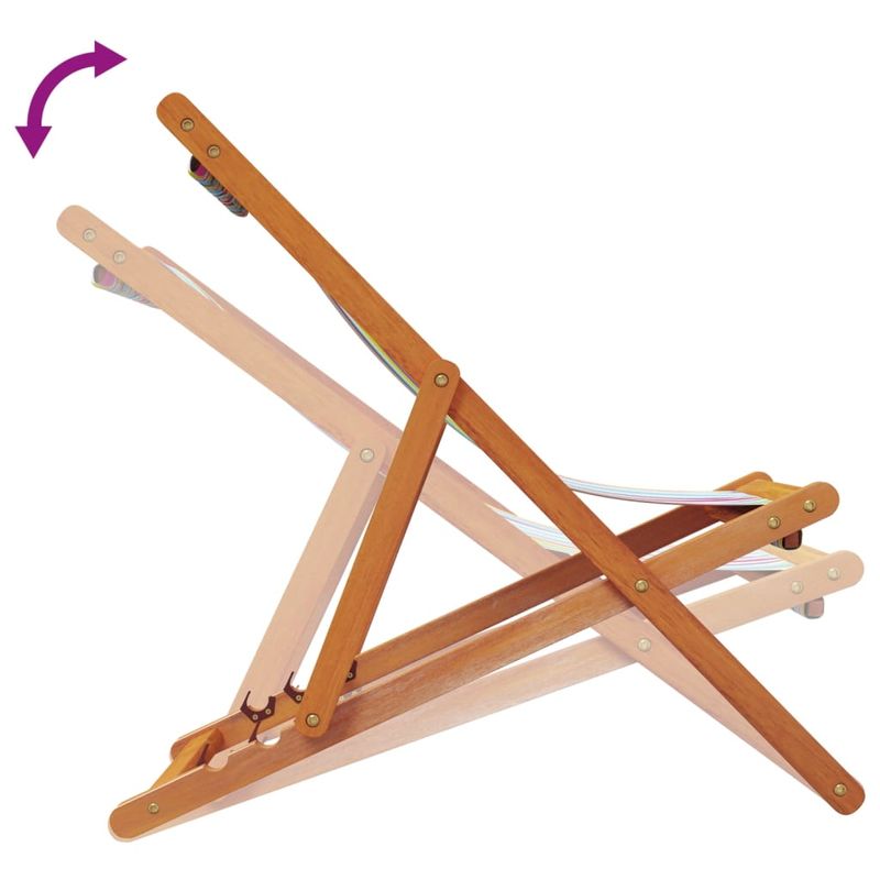 Casa si Gradina - Gradina si terasa - Mobilier exterior - Scaune si sezlonguri gradina - Scaune de plaja pliante, 2 buc., multicolor, material textil, model fără cotieră - Infinity.ro