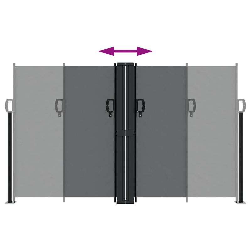 Casa si Gradina - Gradina si terasa - Umbrele si pavilioane - Umbrele - Copertina laterala retractabila, negru, 140 x 1000 cm - Infinity.ro