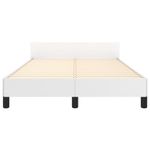 Casa si Gradina - Mobilier - Paturi si accesorii - Paturi - Cadru de pat cu tablie, alb, 120x190 cm, piele ecologica - Infinity.ro
