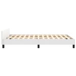 Casa si Gradina - Mobilier - Paturi si accesorii - Paturi - Cadru de pat cu tablie, alb, 120x190 cm, piele ecologica - Infinity.ro