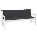Casa si Gradina - Gradina si terasa - Mobilier exterior - Perne decorative exterior - Perne banca de gradina 2buc. ,negru, 180x50x7cm, tesatura oxford, mărime 180x50x7 cm - Infinity.ro
