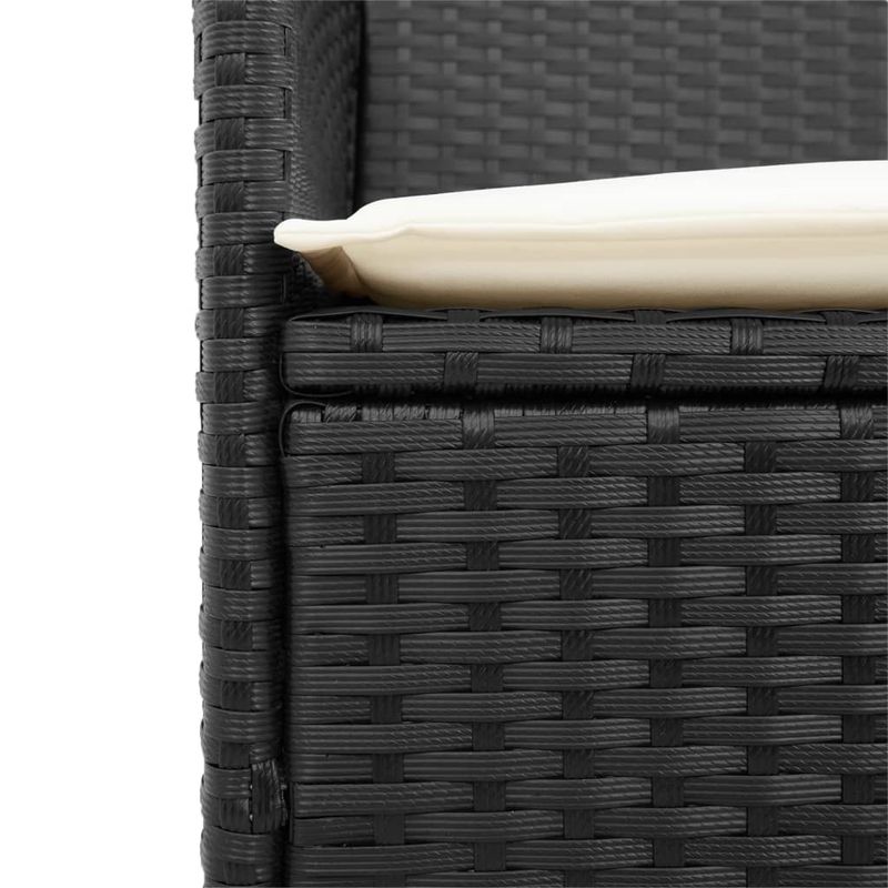 Casa si Gradina - Gradina si terasa - Mobilier exterior - Scaune si sezlonguri gradina - Scaune de gradina cu perne, 2 buc., negru poliratan/lemn - Infinity.ro