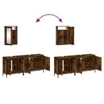 Casa si Gradina - Mobilier - Seturi de mobilier - Seturi baie - Set mobilier de baie, 3 piese, stejar fumuriu, lemn prelucrat - Infinity.ro