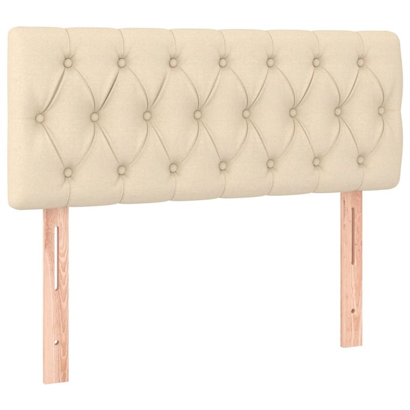 Casa si Gradina - Mobilier - Paturi si accesorii - Paturi - Pat continental cu saltea, crem, 120x190 cm, textil - Infinity.ro