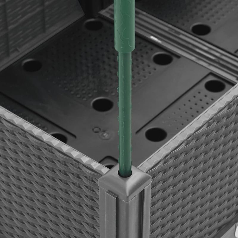 Casa si Gradina - Gradinarit si plante - Plante si ghivece - Ghivece si suporturi - Jardiniera de gradina cu spalier gri deschis 160x40x142,5 cm PP - Infinity.ro