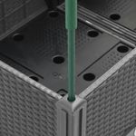 Casa si Gradina - Gradinarit si plante - Plante si ghivece - Ghivece si suporturi - Jardiniera de gradina cu spalier gri deschis 120x40x142,5 cm PP - Infinity.ro