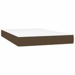 Casa si Gradina - Mobilier - Paturi si accesorii - Paturi - Pat cu arcuri, saltea si LED, maro inchis, 120x190 cm, textil - Infinity.ro
