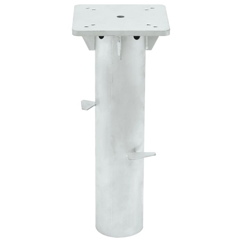 Casa si Gradina - Gradina si terasa - Umbrele si pavilioane - Umbrele - Suport umbrela in pamant, argintiu, 16x16x39,5 cm, otel - Infinity.ro