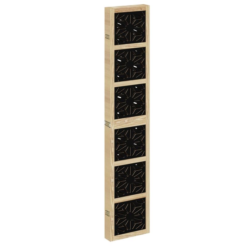 Casa si Gradina - Decoratiuni - Pereti despartitori si paravane - Paravan de camera, 6 panouri, maro/negru, lemn masiv paulownia, mărime 40x200 cm - Infinity.ro