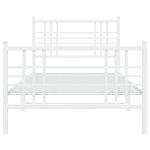 Casa si Gradina - Mobilier - Paturi si accesorii - Paturi - Cadru de pat metalic cu tablie de cap/picioare, alb, 100x200 cm - Infinity.ro