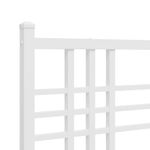 Casa si Gradina - Mobilier - Paturi si accesorii - Paturi - Cadru de pat metalic cu tablie de cap/picioare, alb, 100x200 cm - Infinity.ro