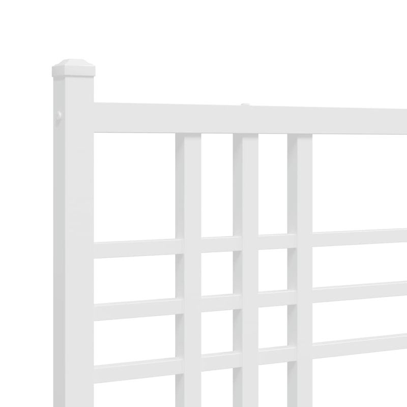 Casa si Gradina - Mobilier - Paturi si accesorii - Paturi - Cadru de pat metalic cu tablie de cap/picioare, alb, 100x200 cm - Infinity.ro