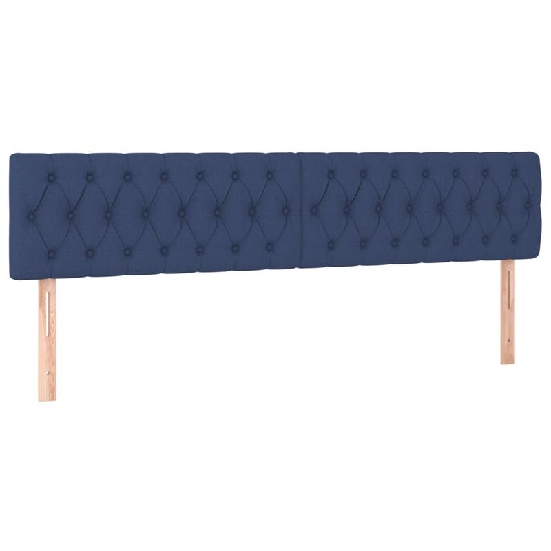 Casa si Gradina - Mobilier - Paturi si accesorii - Paturi - Cadru de pat cu tablie, albastru, 120x190 cm, material textil - Infinity.ro