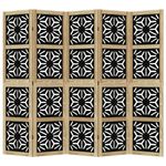 Casa si Gradina - Decoratiuni - Pereti despartitori si paravane - Paravan de camera, 5 panouri, maro/negru, lemn masiv paulownia, mărime 40x160 cm - Infinity.ro