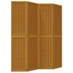 Casa si Gradina - Decoratiuni - Pereti despartitori si paravane - Paravan de camera cu 4 panouri, maro, lemn masiv paulownia - Infinity.ro