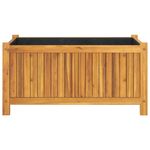 Casa si Gradina - Gradinarit si plante - Plante si ghivece - Ghivece si suporturi - Jardiniera de gradina cu captuseala, 80x42x40 cm, lemn acacia - Infinity.ro