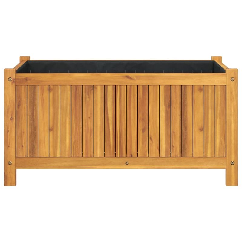 Casa si Gradina - Gradinarit si plante - Plante si ghivece - Ghivece si suporturi - Jardiniera de gradina cu captuseala, 80x42x40 cm, lemn acacia - Infinity.ro