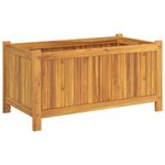 Casa si Gradina - Gradinarit si plante - Plante si ghivece - Ghivece si suporturi - Jardiniera de gradina cu captuseala, 80x42x40 cm, lemn acacia - Infinity.ro