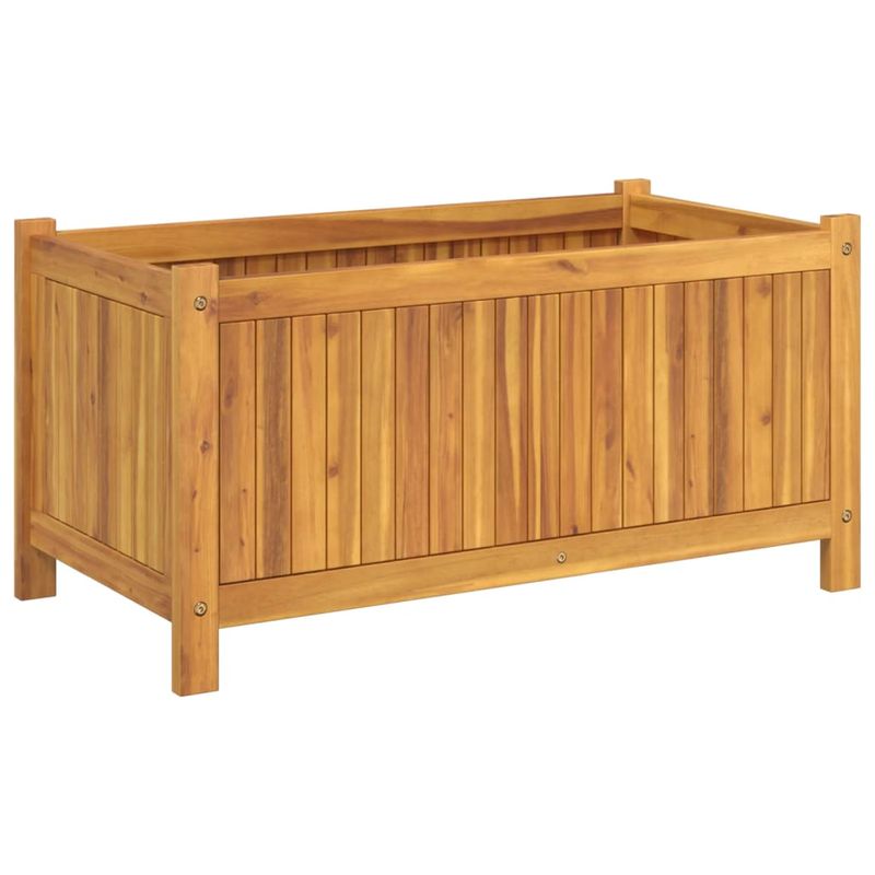 Casa si Gradina - Gradinarit si plante - Plante si ghivece - Ghivece si suporturi - Jardiniera de gradina cu captuseala, 80x42x40 cm, lemn acacia - Infinity.ro