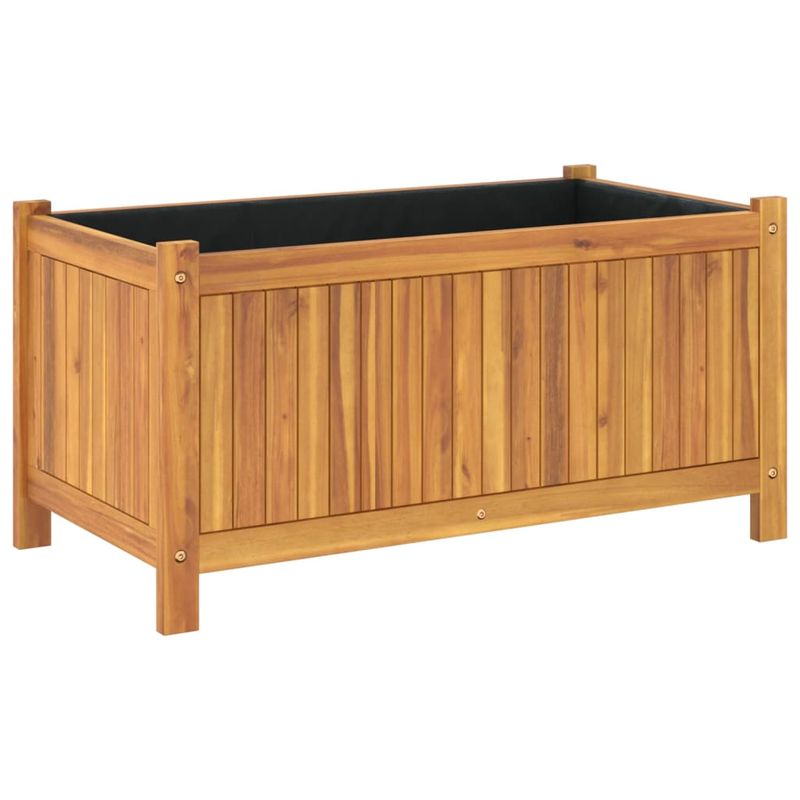 Casa si Gradina - Gradinarit si plante - Plante si ghivece - Ghivece si suporturi - Jardiniera de gradina cu captuseala, 80x42x40 cm, lemn acacia - Infinity.ro