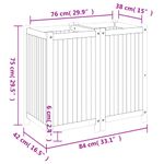 Casa si Gradina - Gradinarit si plante - Plante si ghivece - Ghivece si suporturi - Jardiniera de gradina cu captuseala, 84x42x75 cm, lemn acacia - Infinity.ro