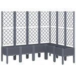 Casa si Gradina - Gradinarit si plante - Plante si ghivece - Ghivece si suporturi - Jardiniera de gradina cu spalier, gri, 160x120x142 cm, PP - Infinity.ro