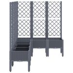 Casa si Gradina - Gradinarit si plante - Plante si ghivece - Ghivece si suporturi - Jardiniera de gradina cu spalier, gri, 160x120x142 cm, PP - Infinity.ro