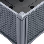 Casa si Gradina - Gradinarit si plante - Plante si ghivece - Ghivece si suporturi - Jardiniera de gradina cu spalier, gri, 160x120x142 cm, PP - Infinity.ro