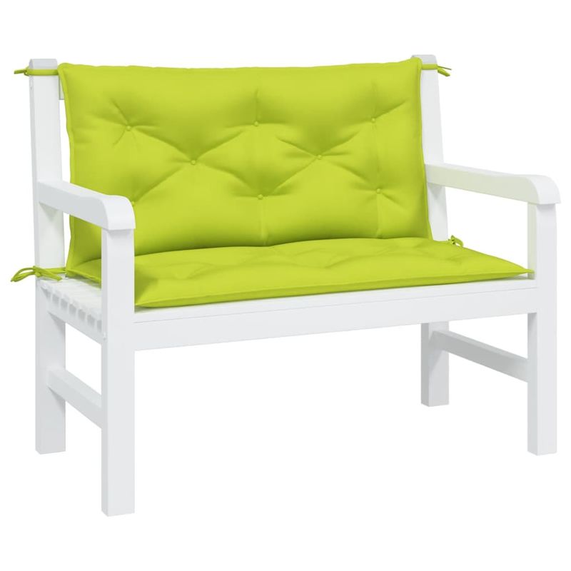 Casa si Gradina - Gradina si terasa - Mobilier exterior - Perne decorative exterior - Perne banca de gradina 2 buc., verde aprins, tesatura oxford, mărime 100x50x7 cm - Infinity.ro