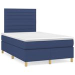 Casa si Gradina - Mobilier - Paturi si accesorii - Paturi - Pat box spring cu saltea, albastru, 120x190 cm, material textil - Infinity.ro